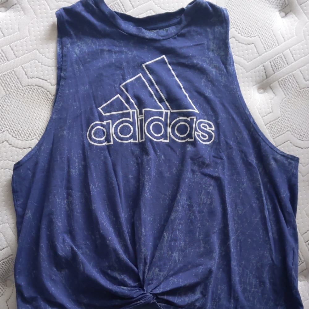 Adidas Navy Twist-Knot Tank